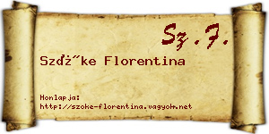 Szőke Florentina névjegykártya